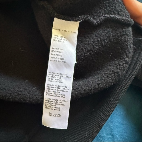 Good American Oversized Crew Neck B Project "Self Made Woman" Sweatshirt Black L - Picture 8 of 10